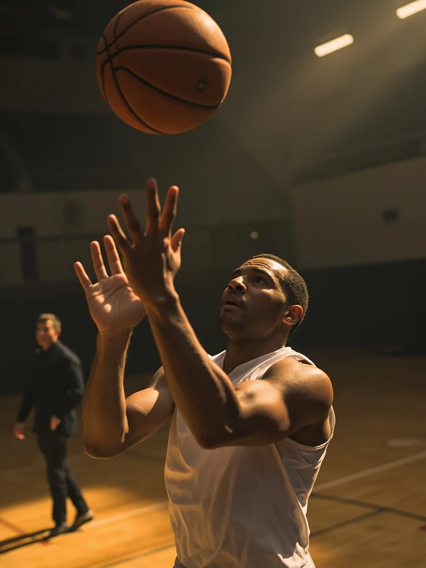 Basketball shooting form and player development visual