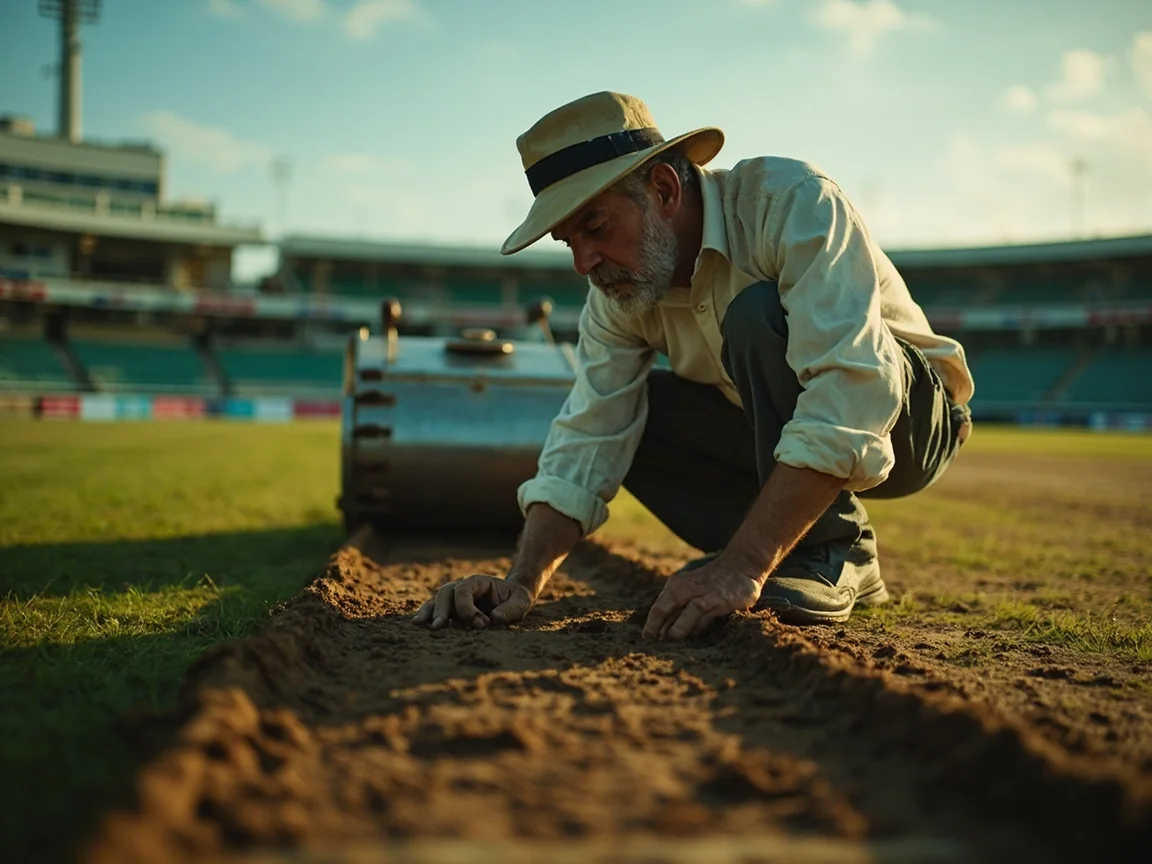 Cricket pitch and conditions inspection