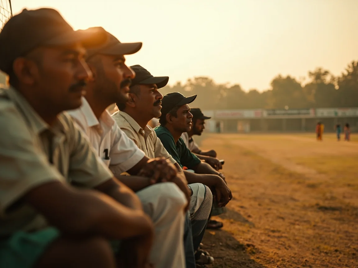 Cricket supporters at a night match