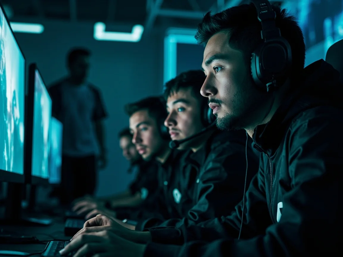 Esports team practice and preparation visual