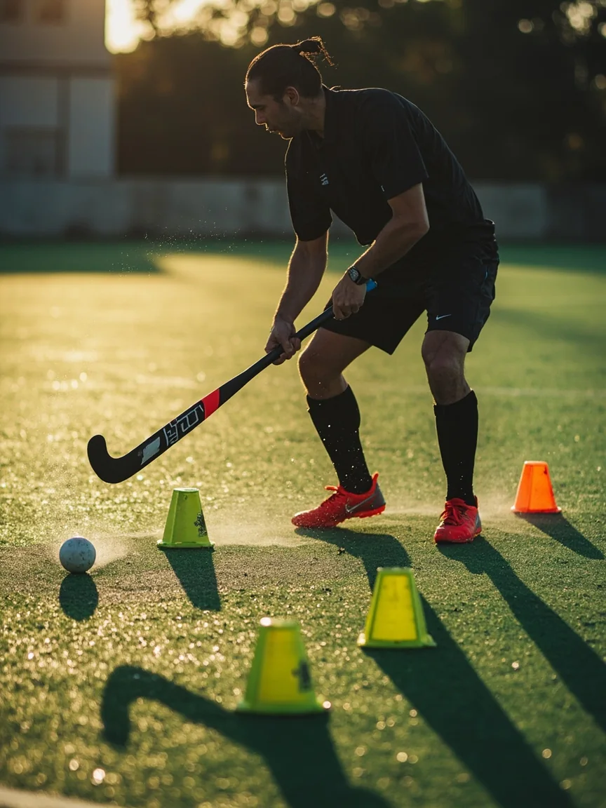 Hockey stick and skill drill visual