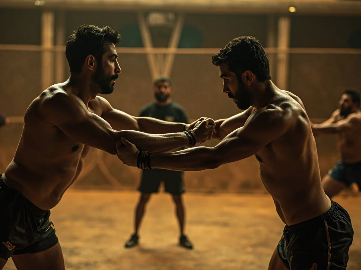 Kabaddi defensive chain visual