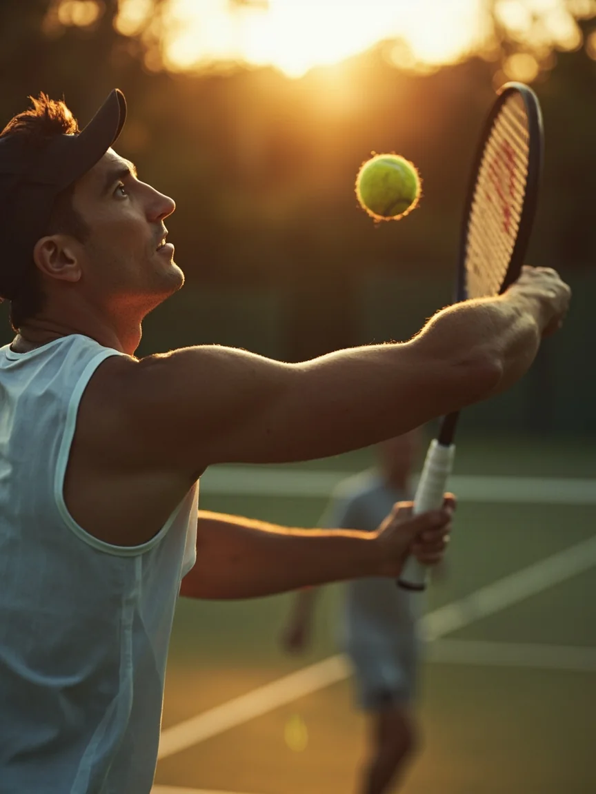 Tennis serve mechanics and technique visual